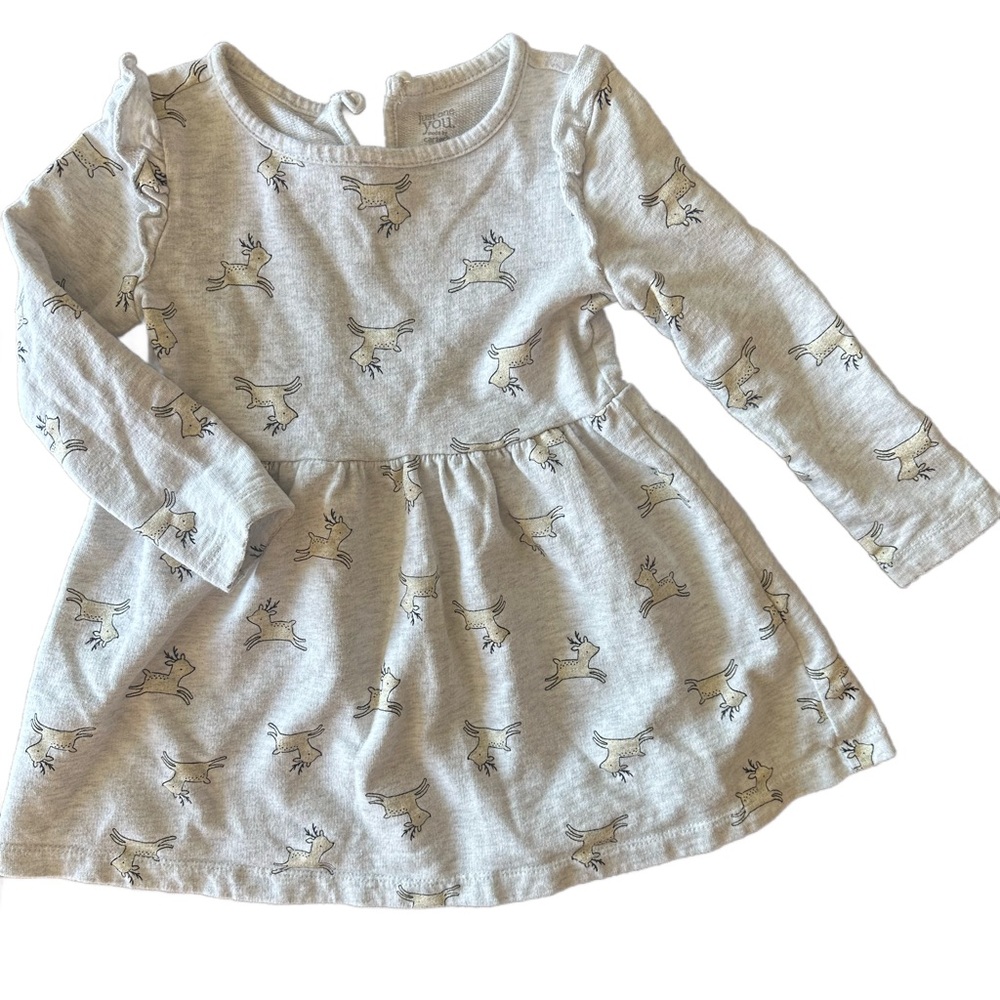 Reindeer Sweatshirt Dress 2T